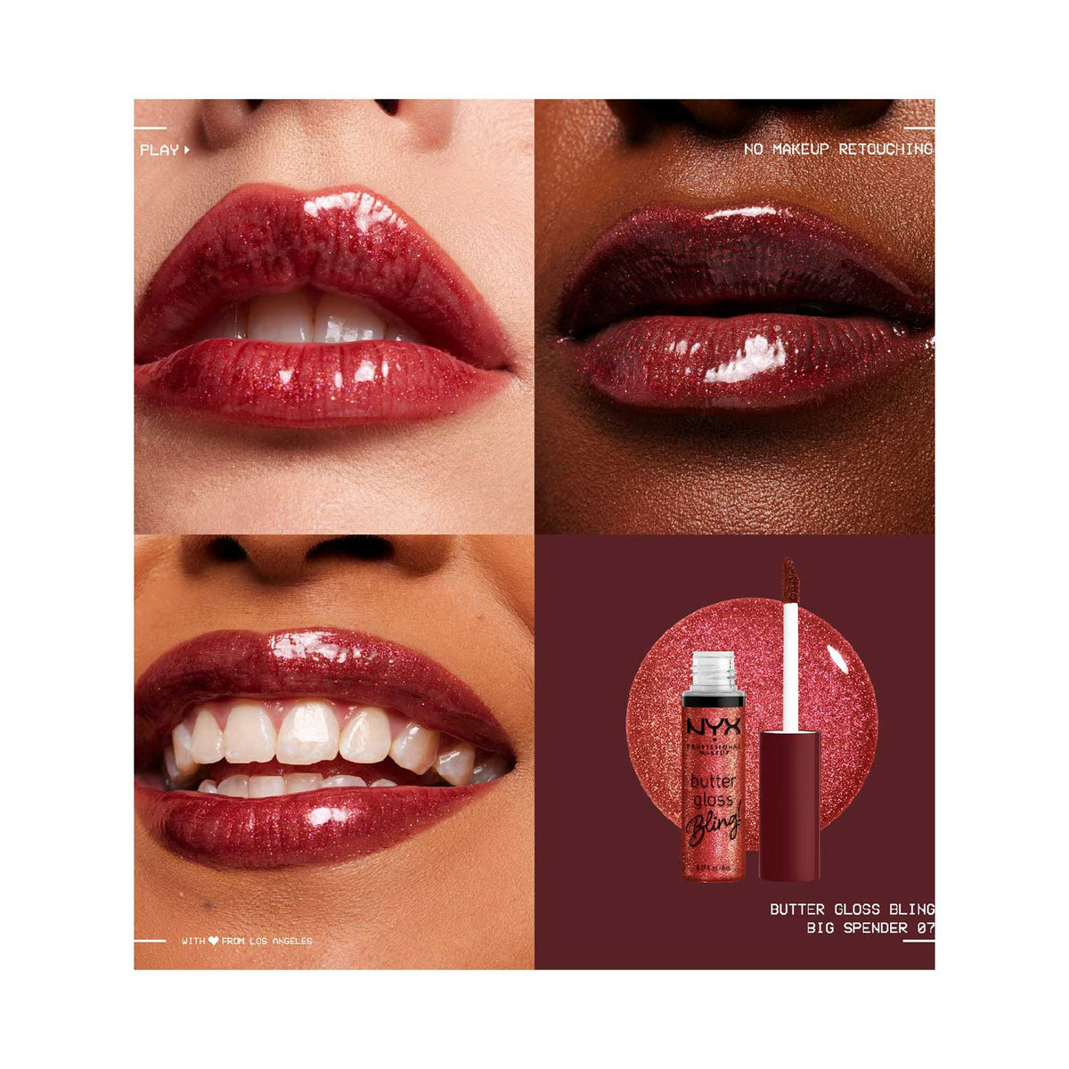 NYX Buttermelt Blush Butta with Time 07 & Buttergloss Bling Big $pender Lip Gloss 8ml Duo