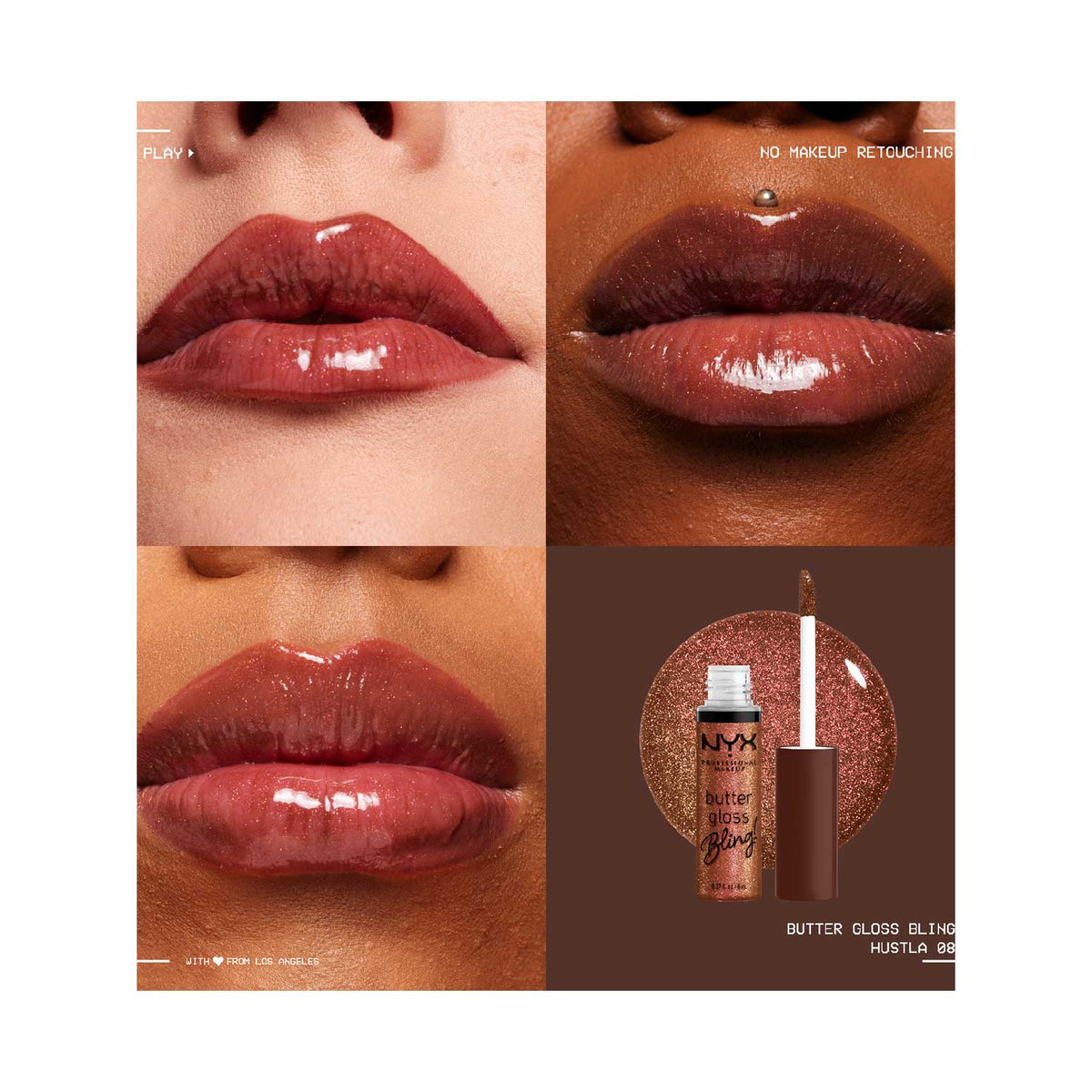 NYX Buttermelt Blush Butta than Before 11 5g & Buttergloss Bling Lip Gloss Hu$stla 8ml Duo