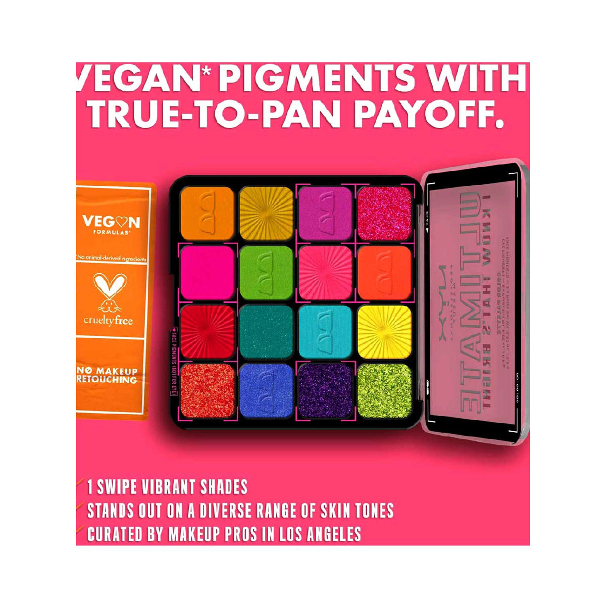 NYX Professional Makeup Ultimate Shadow Palette Vegan 16-Pan - I Know That's Bright - 75 ml