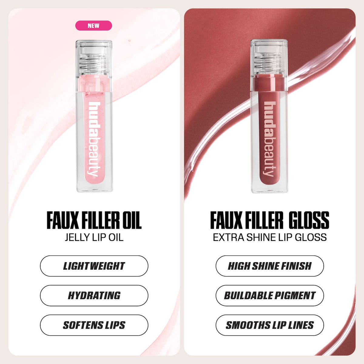 Huda Beauty Faux Filler Ultra-Hydrating Tinted Jelly Lip Oil