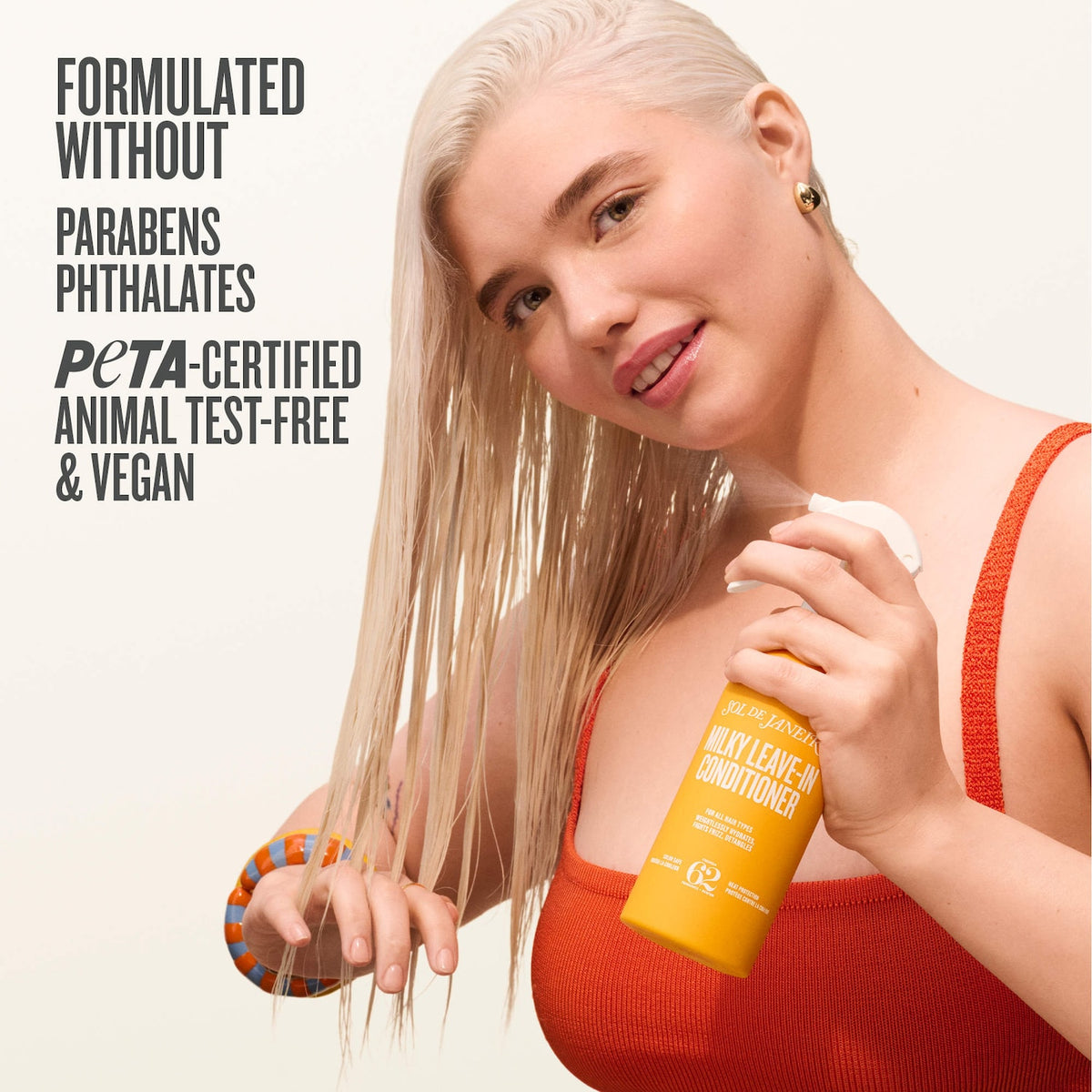 Sol de Janeiro Milky Leave-In Conditioning Spray for Smoothing Split Ends and Frizz - 200 ml