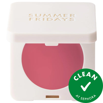 Summer Fridays Blush Butter Balm Hydrating Cream Blush with Peptides - Sweet Rosé - cool baby pink