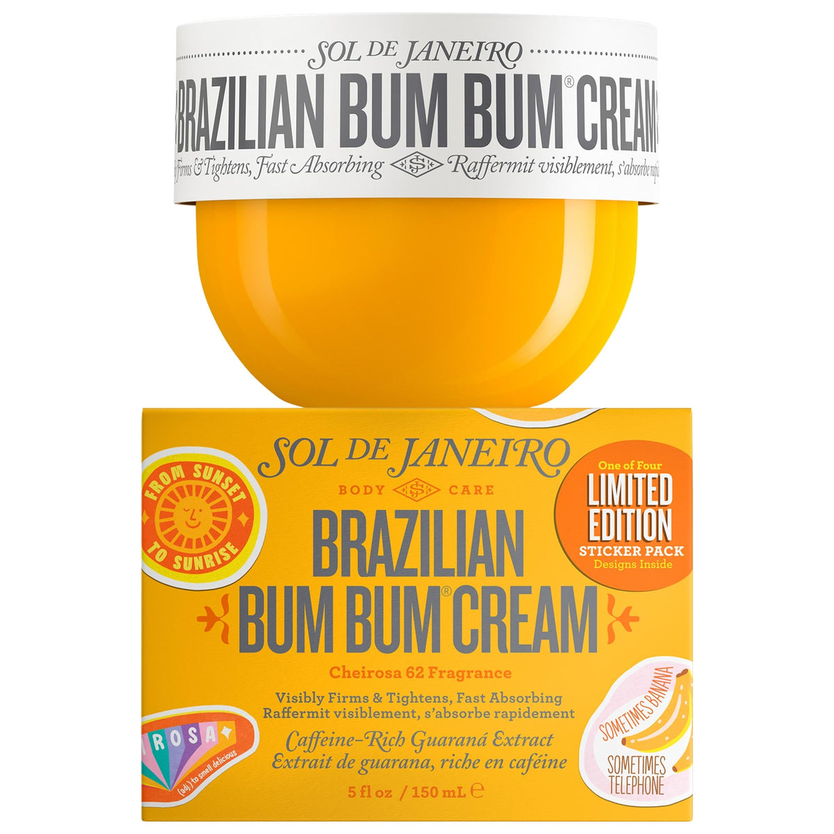 Sol de Janeiro Brazilian Bum Bum Visibly Firming Refillable Body Cream with Caffeine-Rich Guaranà - 150 ml