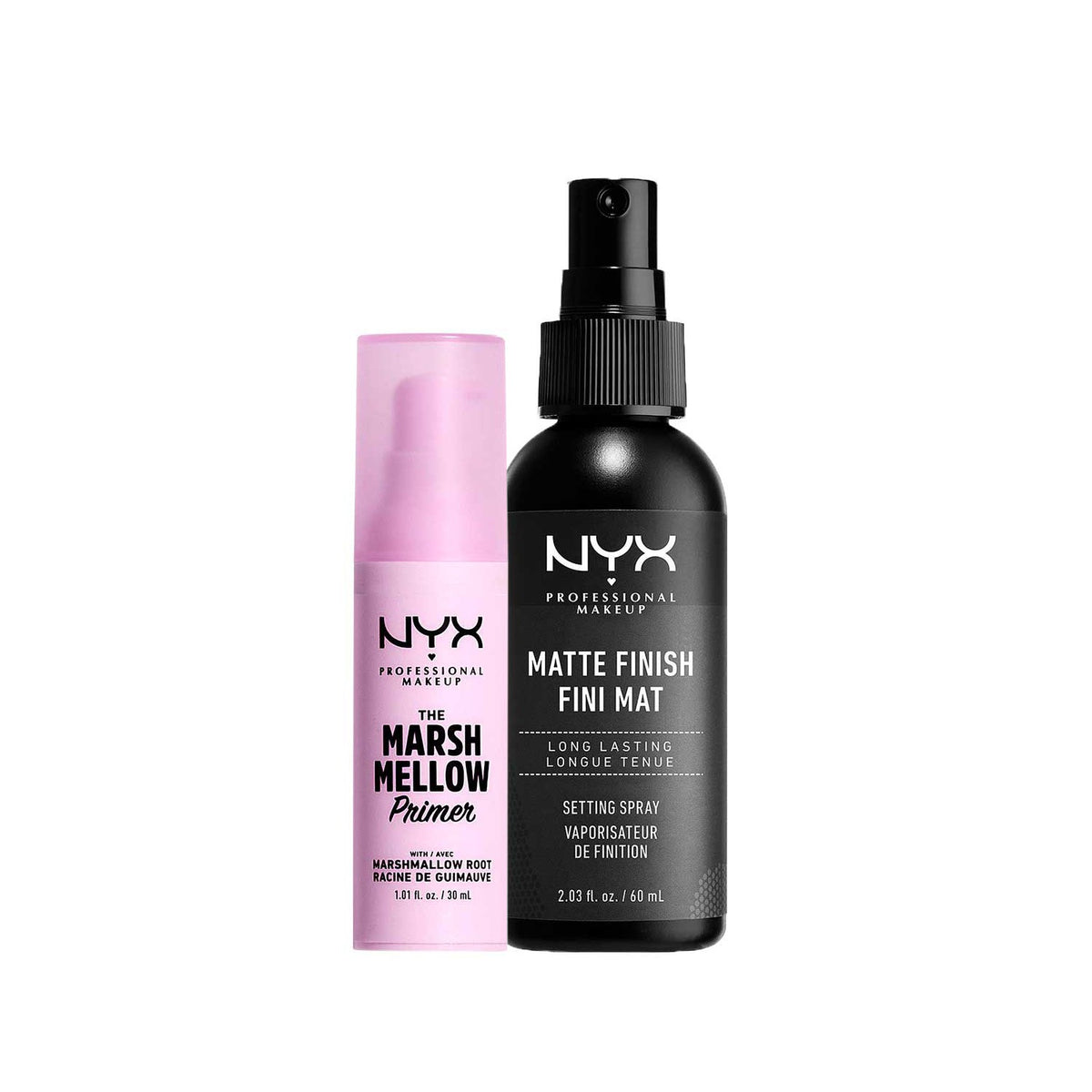 NYX Professional Makeup Smooth Base Primer & Matte Finish Setting Spray Set
