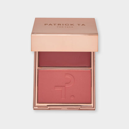 Patrick Ta Major Headlines Double-Take Crème & Powder Blush Duo - She's Flushed (Soft peachy pink)