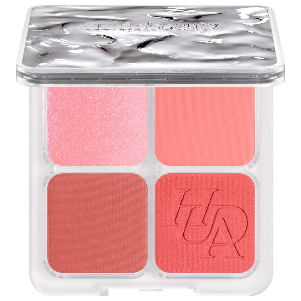Huda Beauty Blush Filter Blurring Blushlighters Palette - Toasty Peach - Peach Fizz, Baby Coral, Spiced Tangerine, Sunset Lychee
