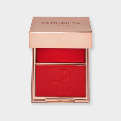Patrick Ta Major Headlines Double-Take Crème & Powder Blush Duo - She Left Me On Red (Warm Vivid Red)