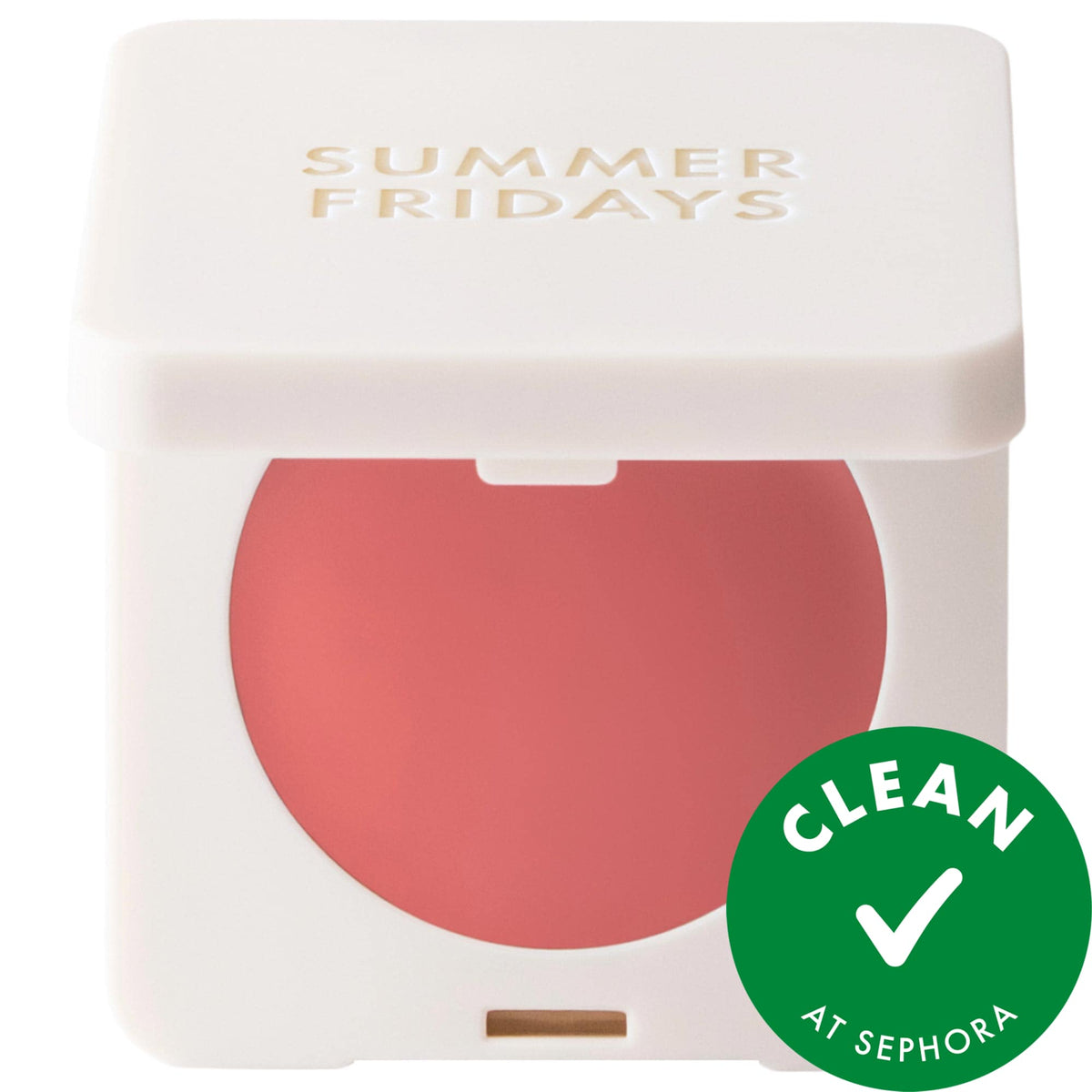 Summer Fridays Blush Butter Balm Hydrating Cream Blush with Peptides - Soft Strawberry - neutral pink