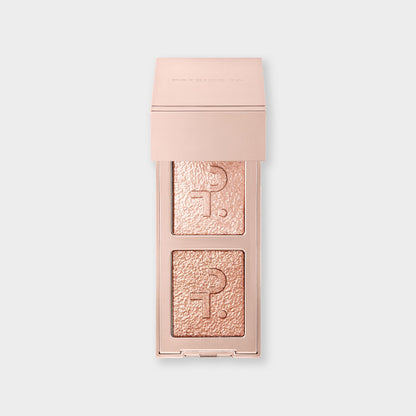 Patrick Ta Beauty Major Dimension Eye Illusion Eyeshadow Duo - When The Sun Sets (Peach Sparkles)