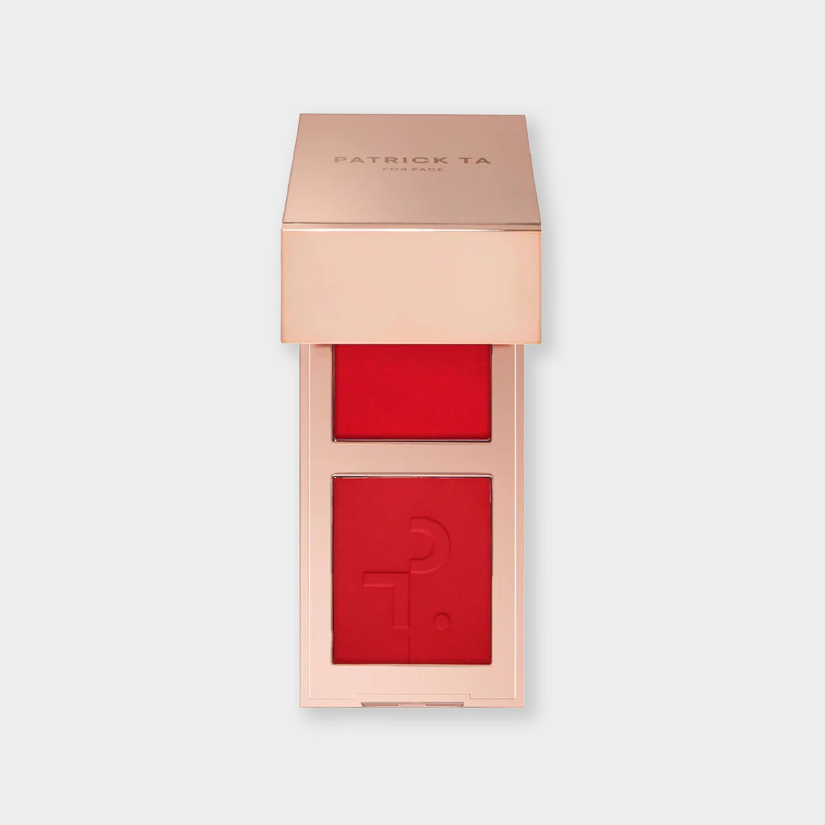 Patrick Ta Mini Major Headlines Double-Take Crème & Powder Blush Duo - She Left Me On Red (Warm Vivid Red)