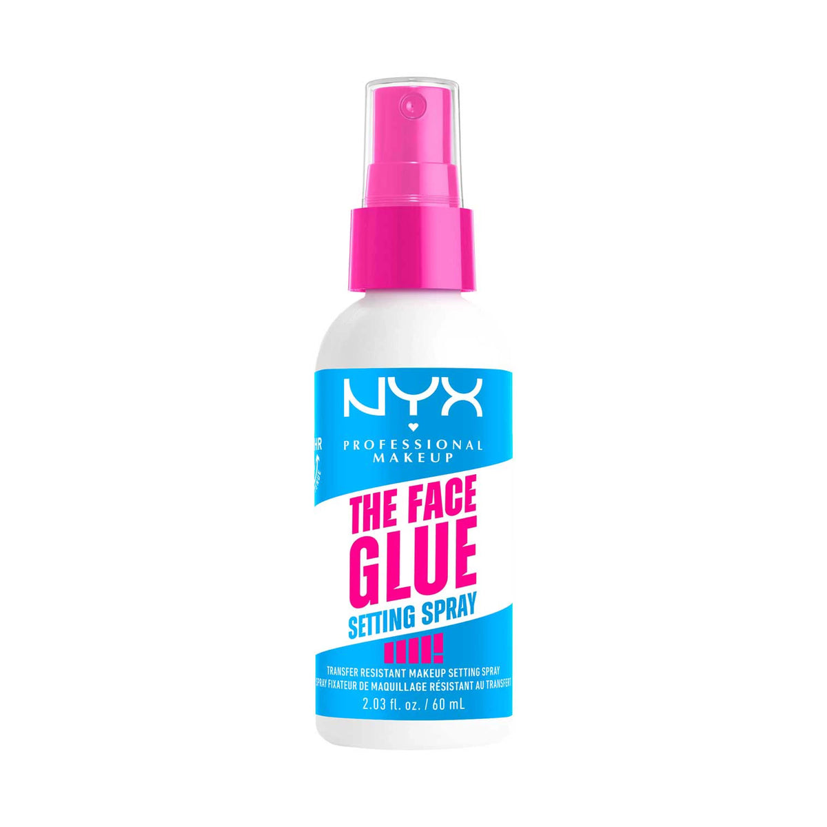 NYX Professional Makeup Setting Spray, The Face Glue Setting Spray, up to 24 hr wear, - 60 ml