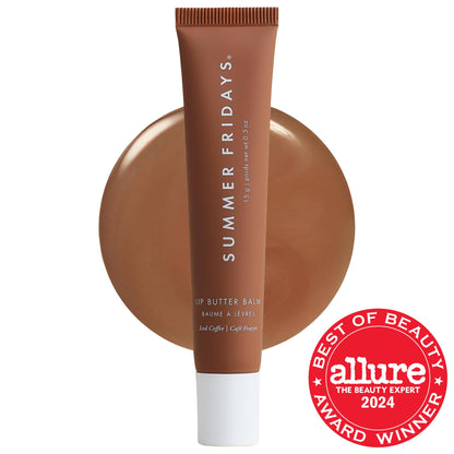 Summer Fridays Lip Butter Balm Treatment for Hydration + Nourishing Shine - Iced Coffee - sheer cocoa