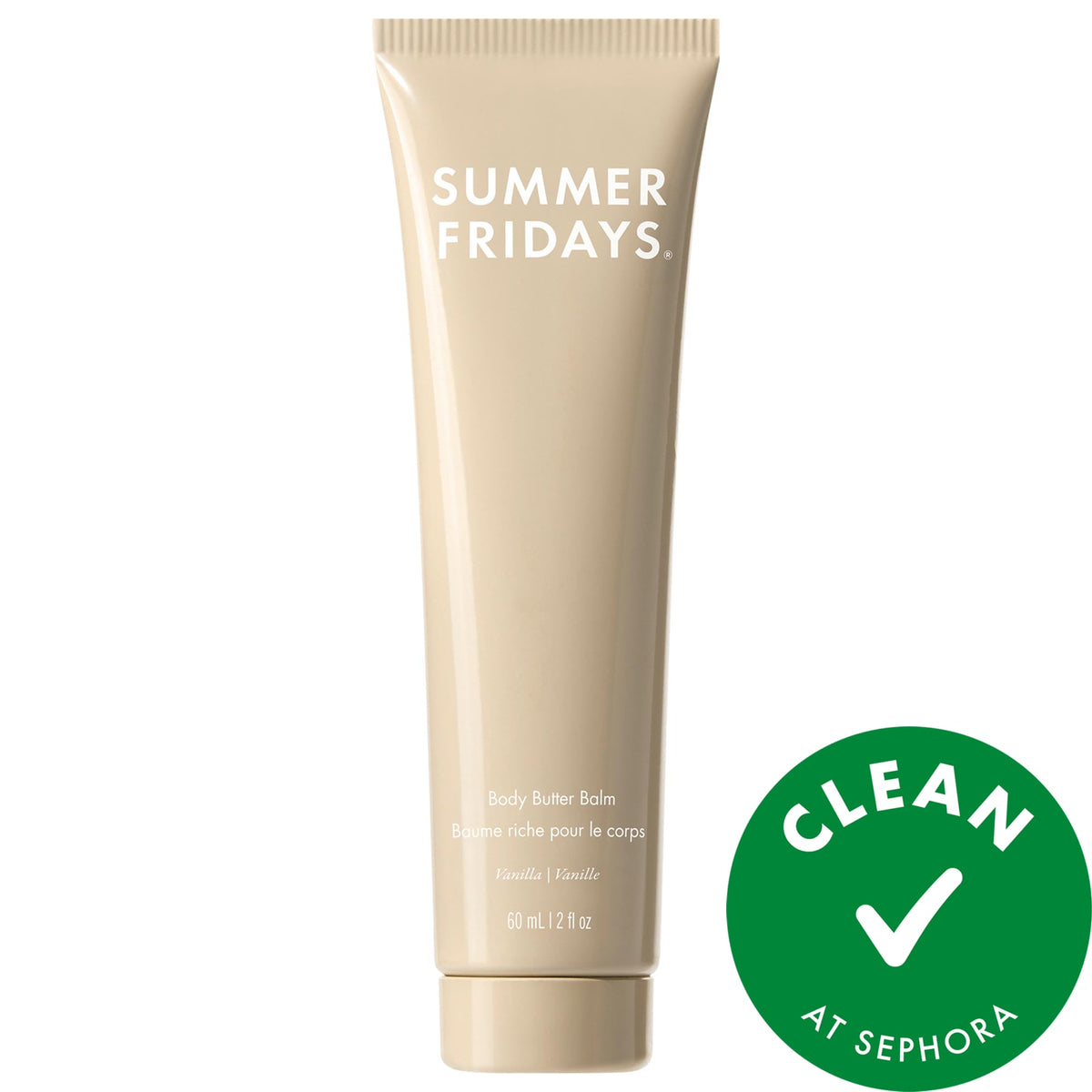 Summer Fridays Mini Body Butter Balm Vanilla - Rich Body Cream with Hyaluronic Acid - 60 ml