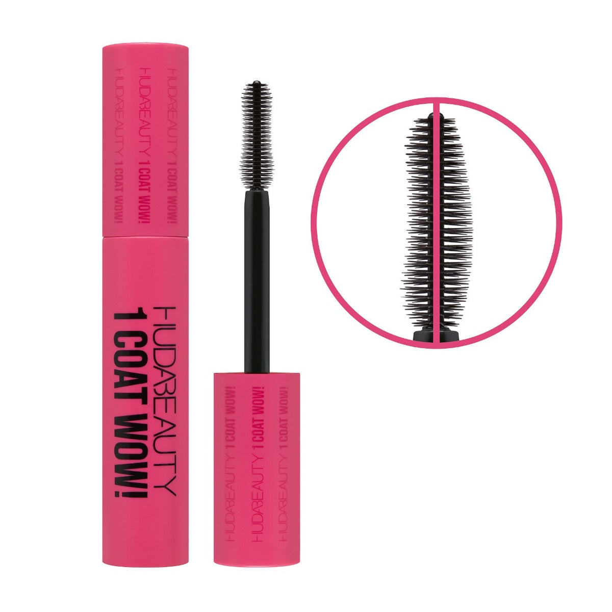 Huda Beauty 1 Coat WOW! Extra Volumizing and Lifting Mascara - Tamanho normal