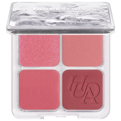 Huda Beauty Blush Filter Blurring Blushlighters Palette - Rose Berry - Berry Fizz, Pink Velvet, Strawberry Cream, Bronze Berry