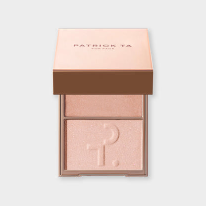 Patrick Ta Major Glow Crème & Powder Light Reflecting Translucent Highlighter Duo - Sugar