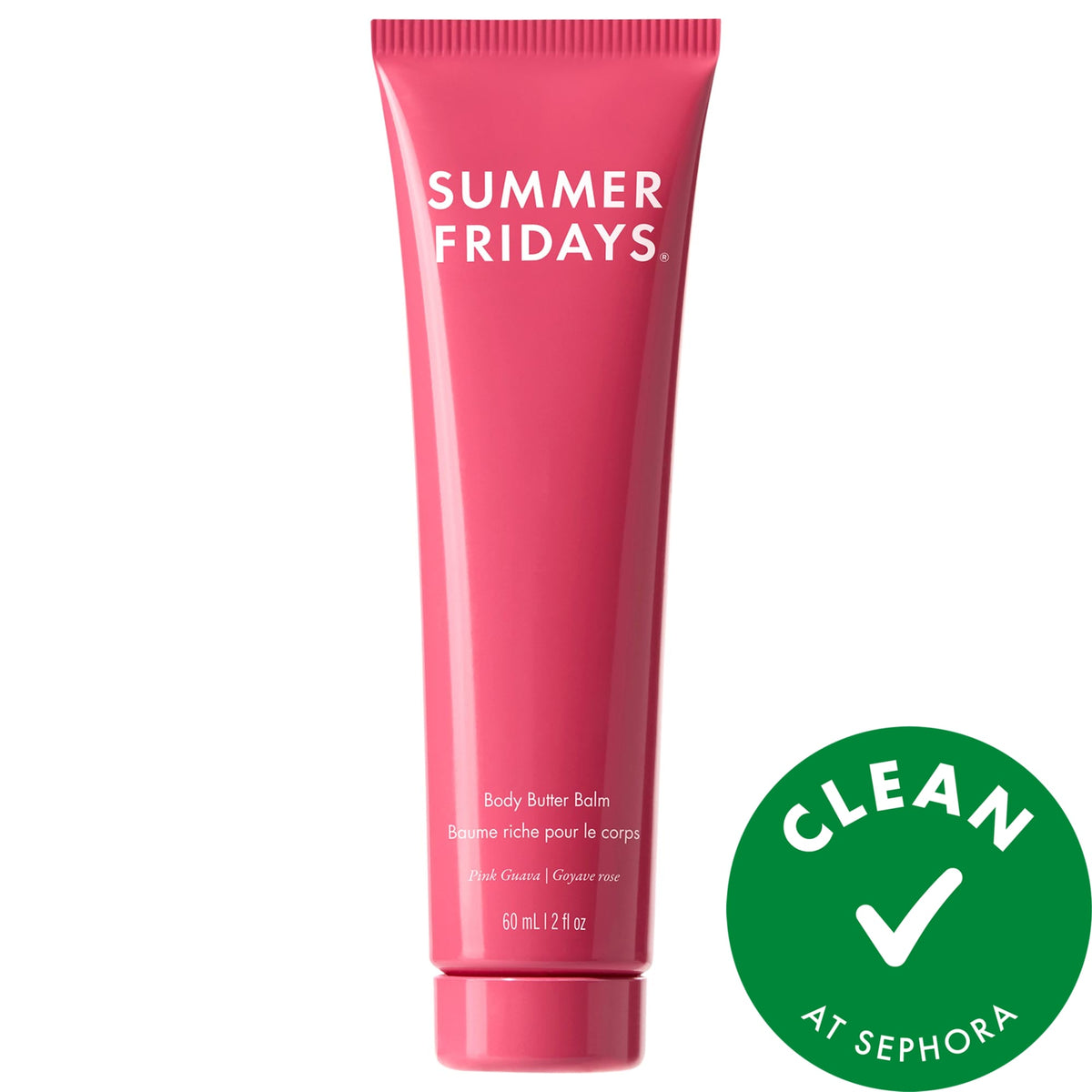 Summer Fridays Mini Body Butter Balm Pink Guava - Rich Body Cream with Hyaluronic Acid - 60 ml