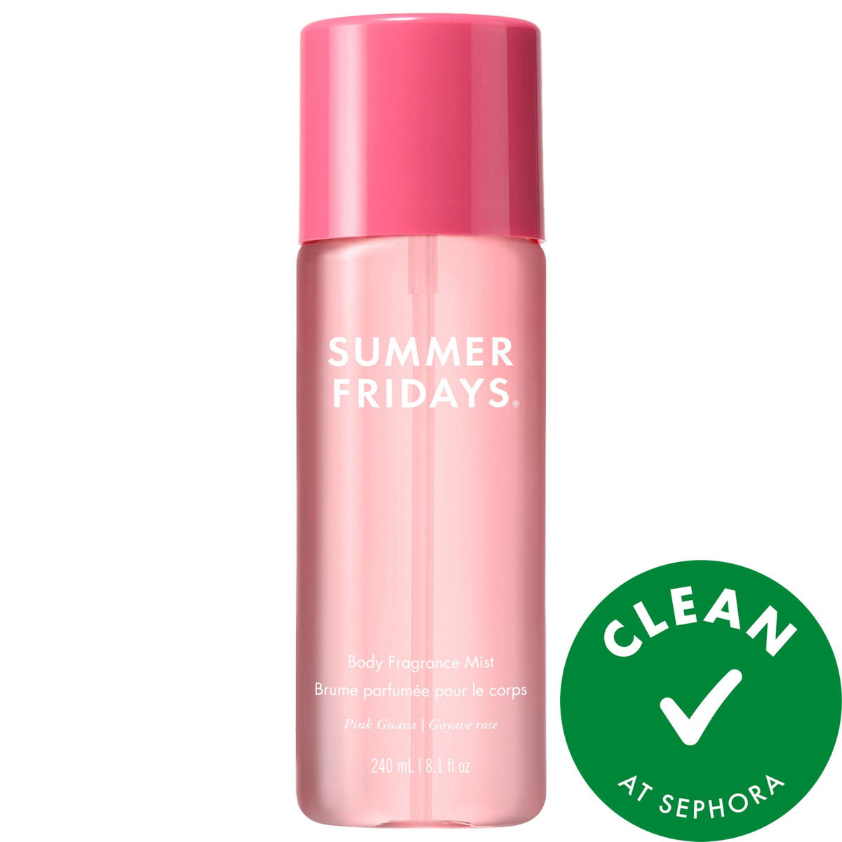 Summer Fridays Pink Guava Hair + Body Fragrance Mist with Guava Nectar + Sweet Strawberry - 240 ml