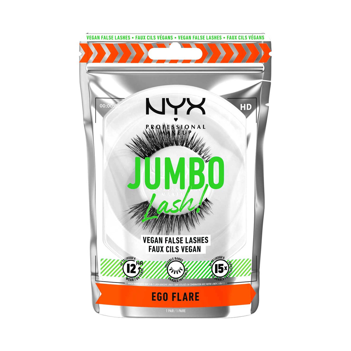 NYX Professional Makeup Jumbo Lash Vegan False Lashes 2 Ego Flare - 473 ml