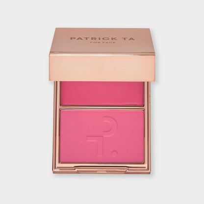 Patrick Ta Major Headlines Double-Take Crème & Powder Blush Duo - She's A Doll (Bright Neutral Pink)