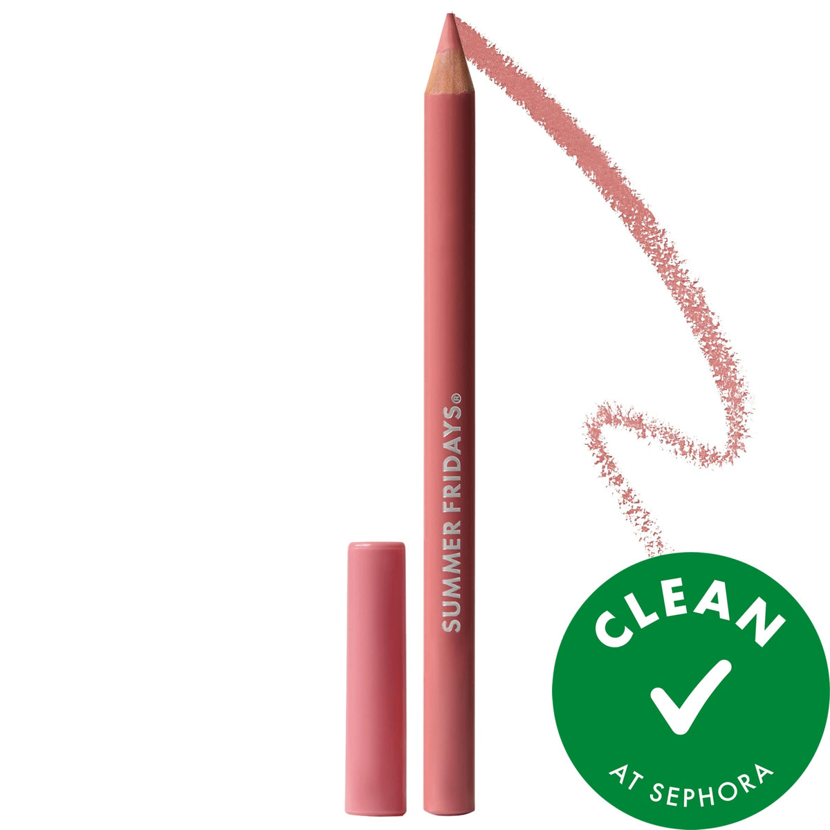 Summer Fridays SoftLine Lip Liner Creamy Sculpting Lip Pencil - Rosé - warm rosy pink