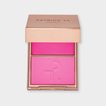 Patrick Ta Major Headlines Double-Take Crème & Powder Blush Duo - She's Giving (Vibrant Blue Pink)