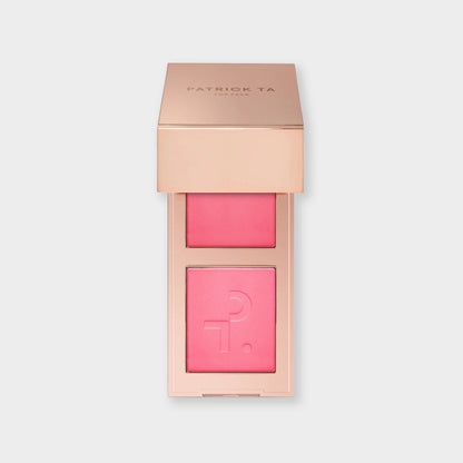 Patrick Ta Mini Major Headlines Double-Take Crème & Powder Blush Duo - She's That Girl (Soft Pink)