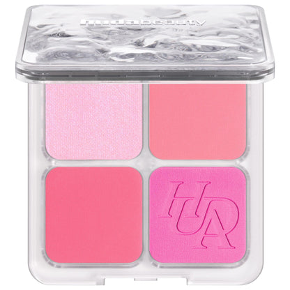 Huda Beauty Blush Filter Blurring Blushlighters Palette - Baby Pink - Pink Fizz, Cotton Candy, Papaya Pop, Ube Jelly