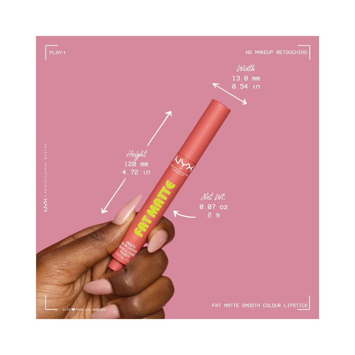 NYX Professional Makeup Fat Matte Smooth Colour Lipstick