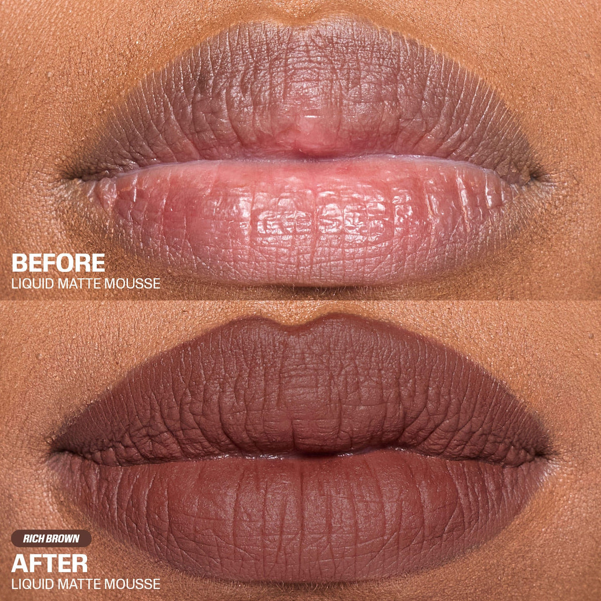 Huda Beauty Liquid Matte Mousse Soft Blur Lip Cream - Rich Brown