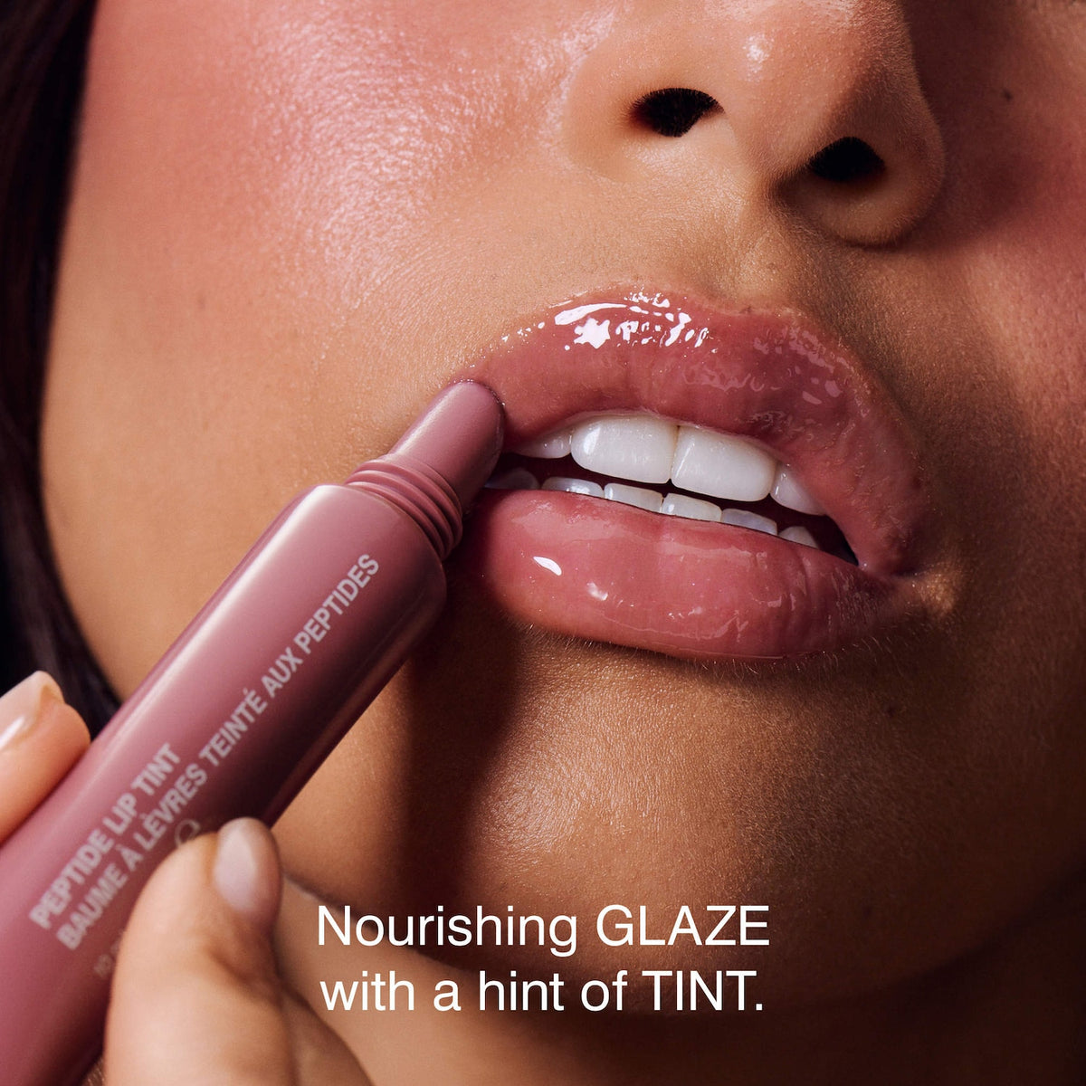 Rhode Peptide Lip Tint Nourishing Glaze - Salty Tan - soft mauve