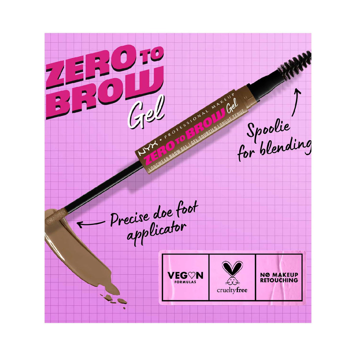 NYX Professional Makeup Zero To Brow Longwear Vegan Tinted Eyebrow Gel