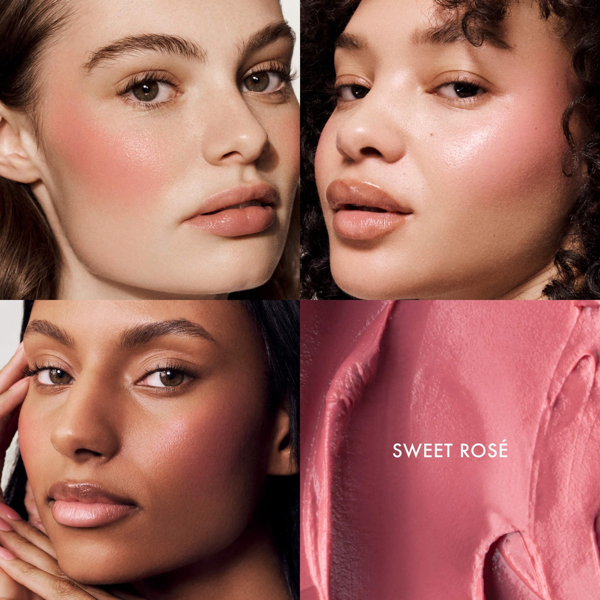 Summer Fridays Blush Butter Balm Hydrating Cream Blush with Peptides - Sweet Rosé - cool baby pink