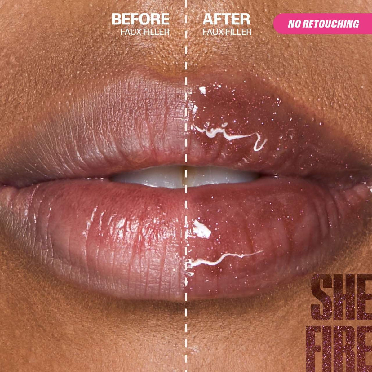 Huda Beauty Faux Filler Shiny Non-Sticky Lip Gloss