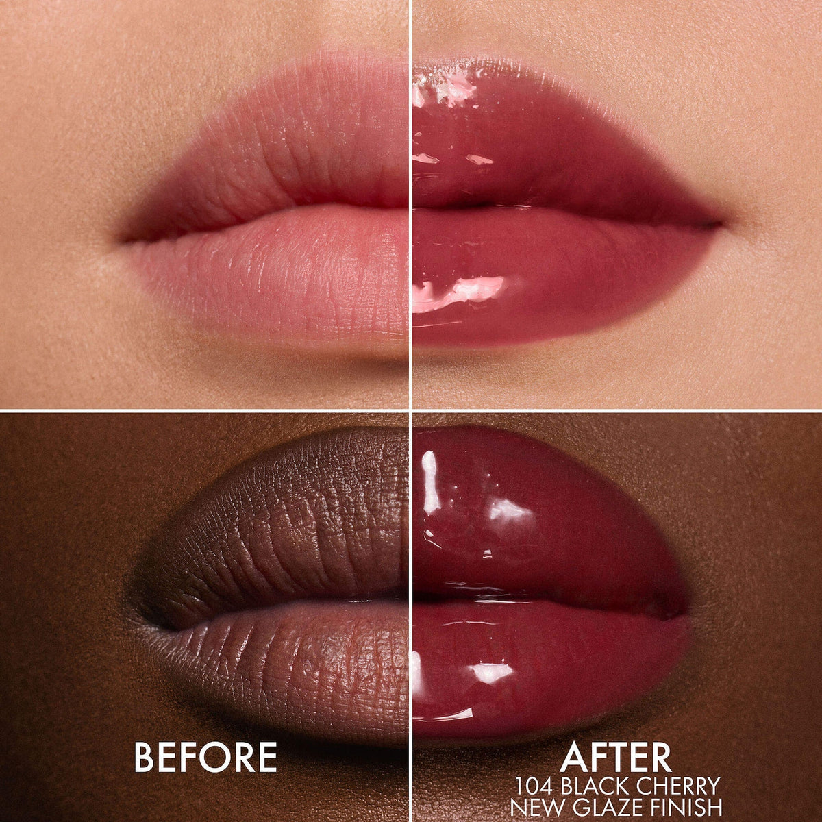 DIOR Lip Glow Oil Hydrating High-Shine Gloss - 104 Black Cherry