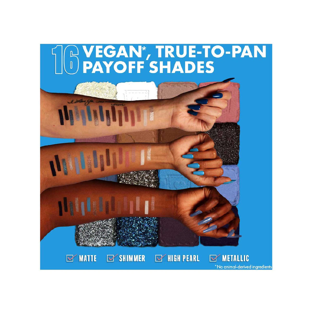NYX Professional Makeup Ultimate Shadow Palette Vegan 16-Pan - Vintage Jean Baby - 50 ml