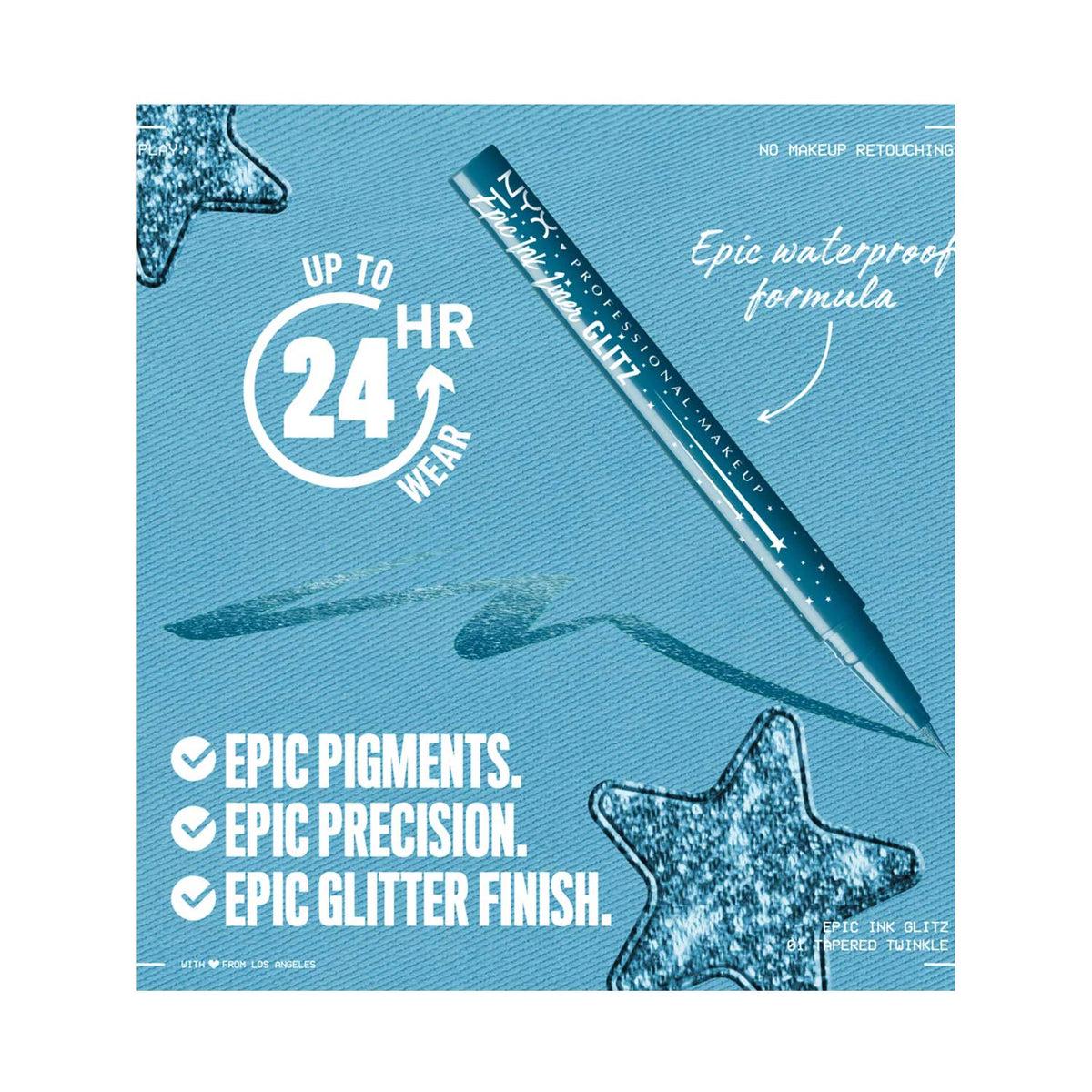 NYX Professional Makeup Epic Ink Glitz, Metallic Liquid Eyeliner