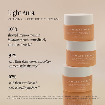 Summer Fridays Light Aura Vitamin C + Peptide Eye Cream - 15 ml