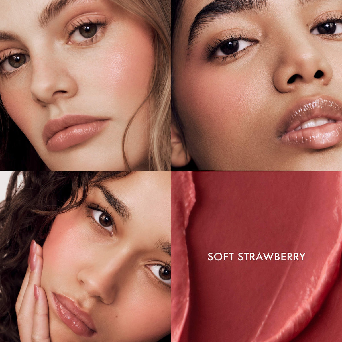 Summer Fridays Blush Butter Balm Hydrating Cream Blush with Peptides - Soft Strawberry - neutral pink