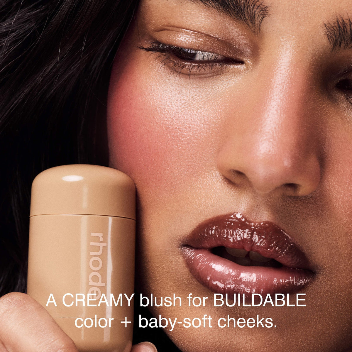 Rhode Pocket Blush Buildable Hydrating Cream Blush - Date Cake - warm red berry