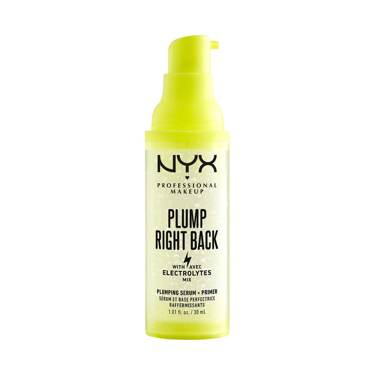 NYX Professional Makeup Primer, Plump Right Back Primer & Serum, Enriched with Hyaluronic Acid, - 30 ml