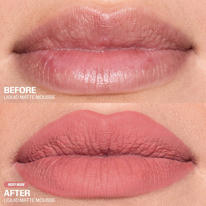 Huda Beauty Liquid Matte Mousse Soft Blur Lip Cream - Rosy Nude