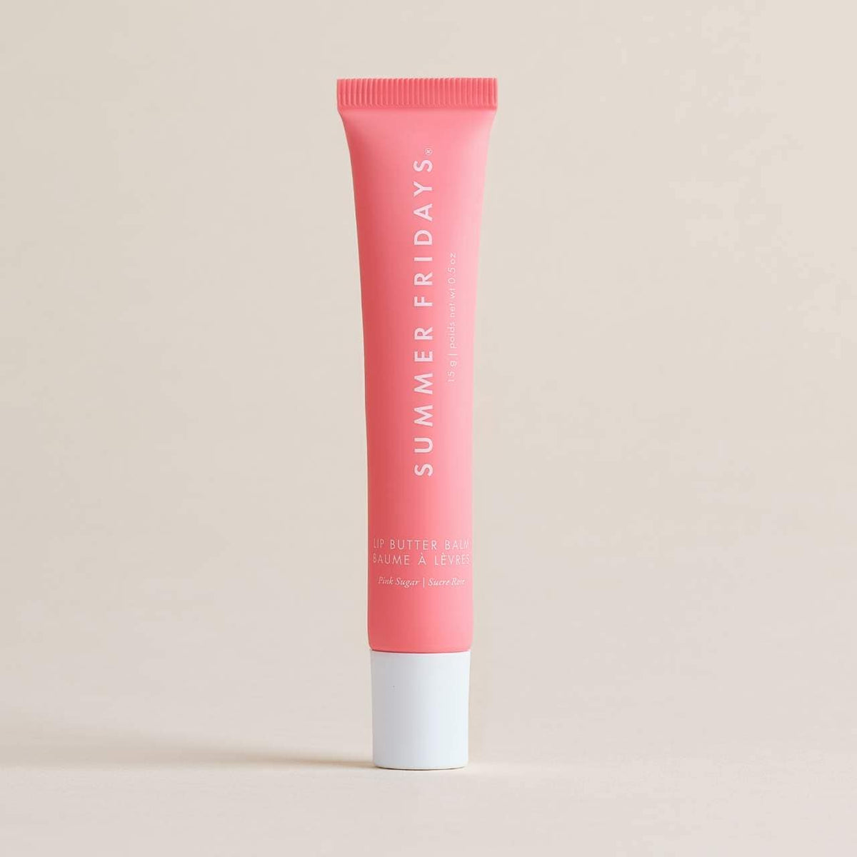 Summer Fridays Lip Butter Balm Treatment for Hydration + Nourishing Shine - Pink Sugar - sheer light pink