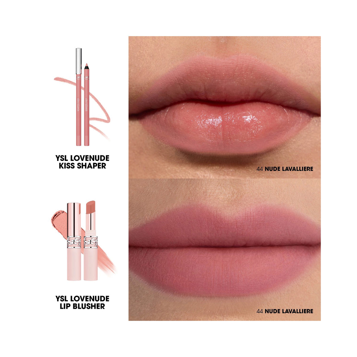 YSL Lovenude Lip Balm 44 & Liner 44 Duo Bundle