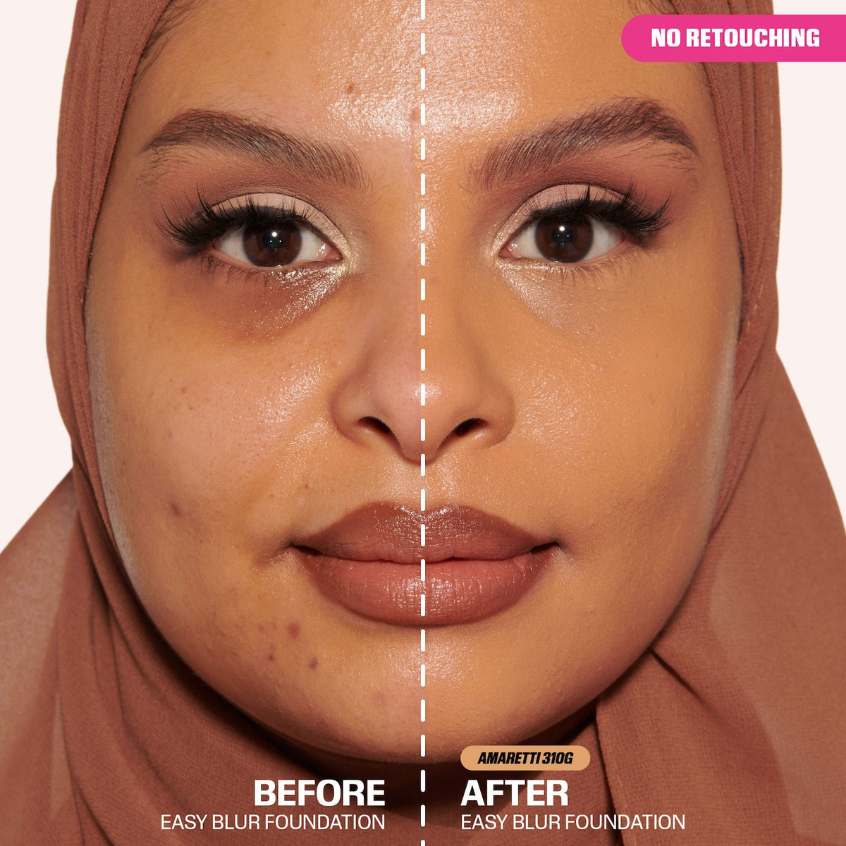 Huda Beauty Easy Blur Natural Airbrush Foundation with Niacinamide - Amaretti 310G
