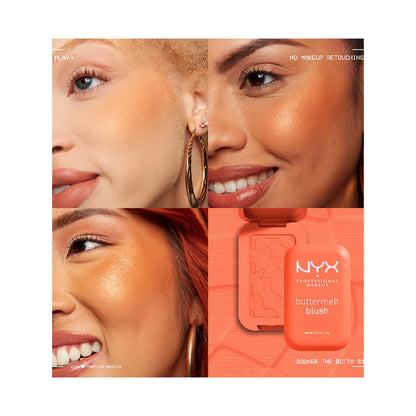 NYX Buttermelt Blush Sooner the Butta 03 5g & Buttergloss Bling Pricey Lip Gloss 8ml Duo