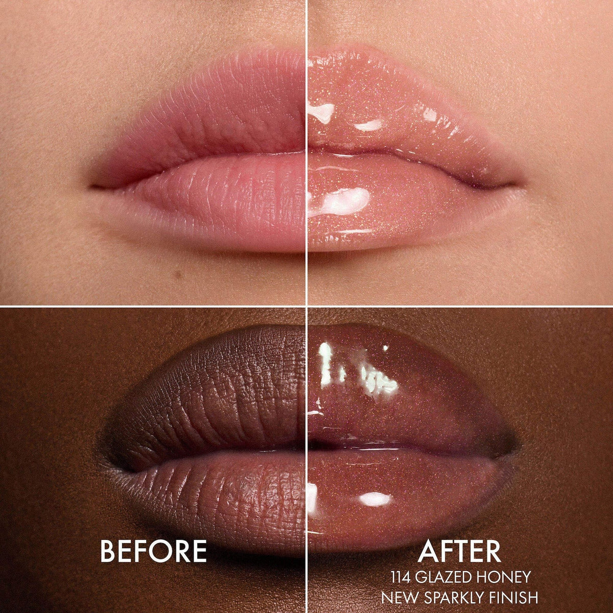 DIOR Lip Glow Oil Hydrating High-Shine Gloss - 114 Glazed Honey