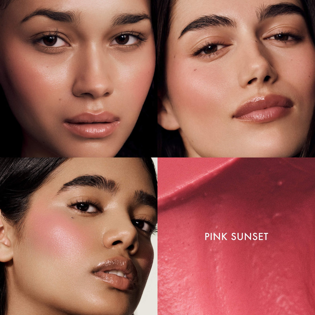 Summer Fridays Blush Butter Balm Hydrating Cream Blush with Peptides - Pink Sunset - warm peachy pink