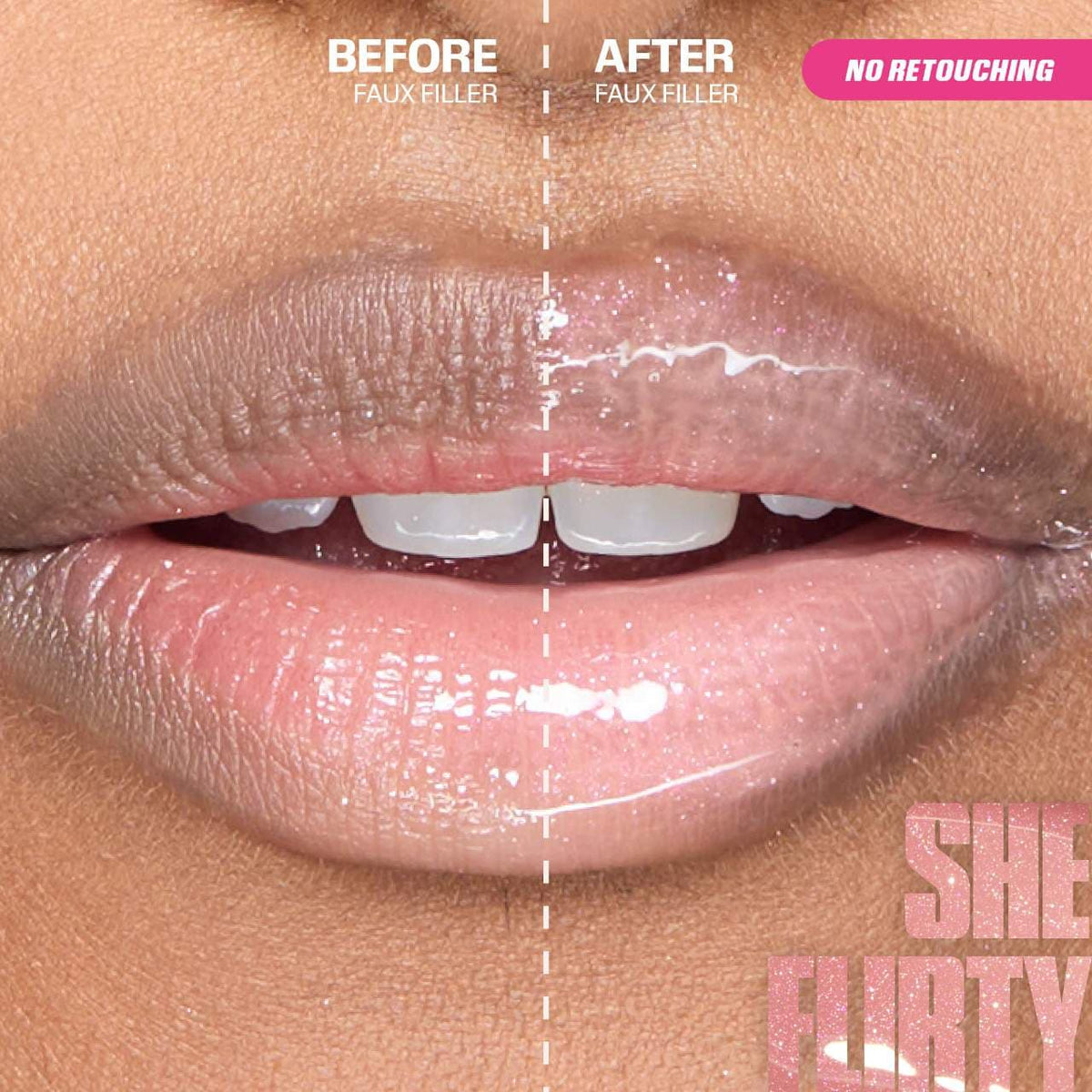 Huda Beauty Faux Filler Shiny Non-Sticky Lip Gloss
