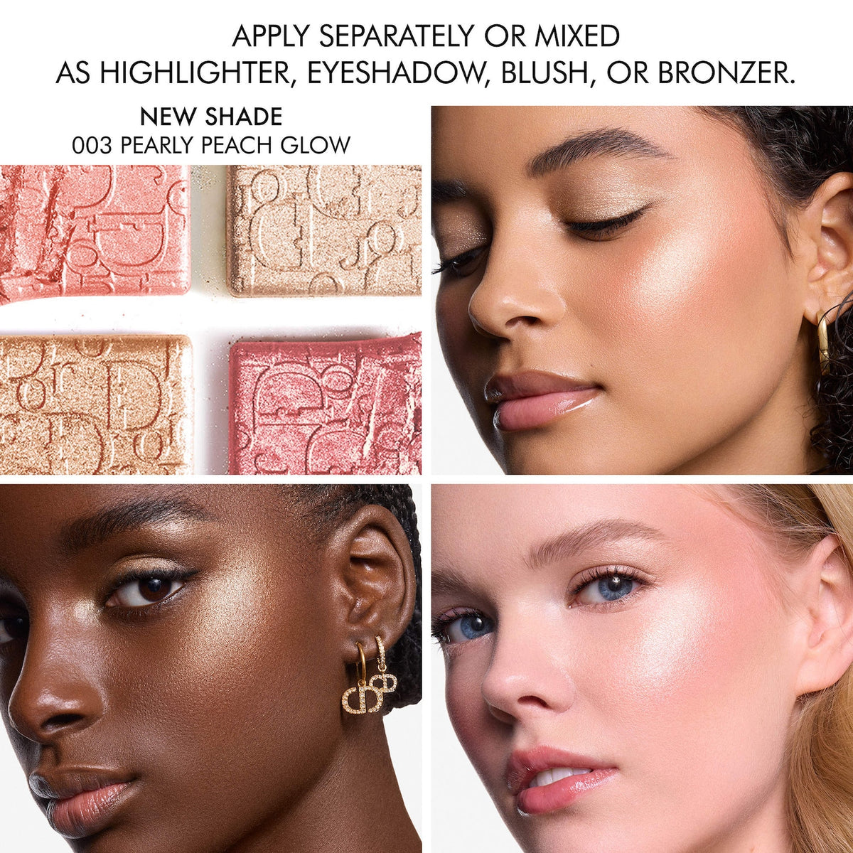 DIOR Backstage Glow Maximizer Face Palette - 003 Pearly Peach Glow